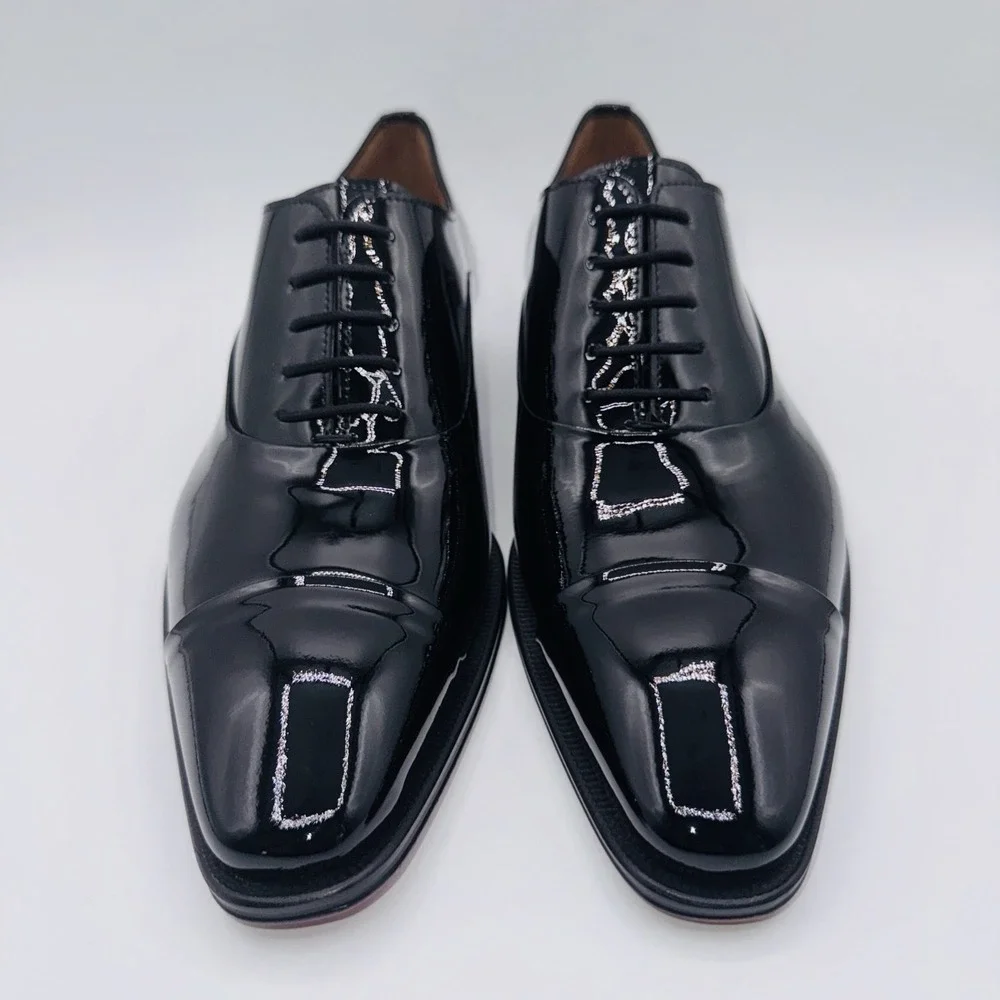 Mezlan Formal Oxfords Men's‎ Size 8.5 Black Patent Leather